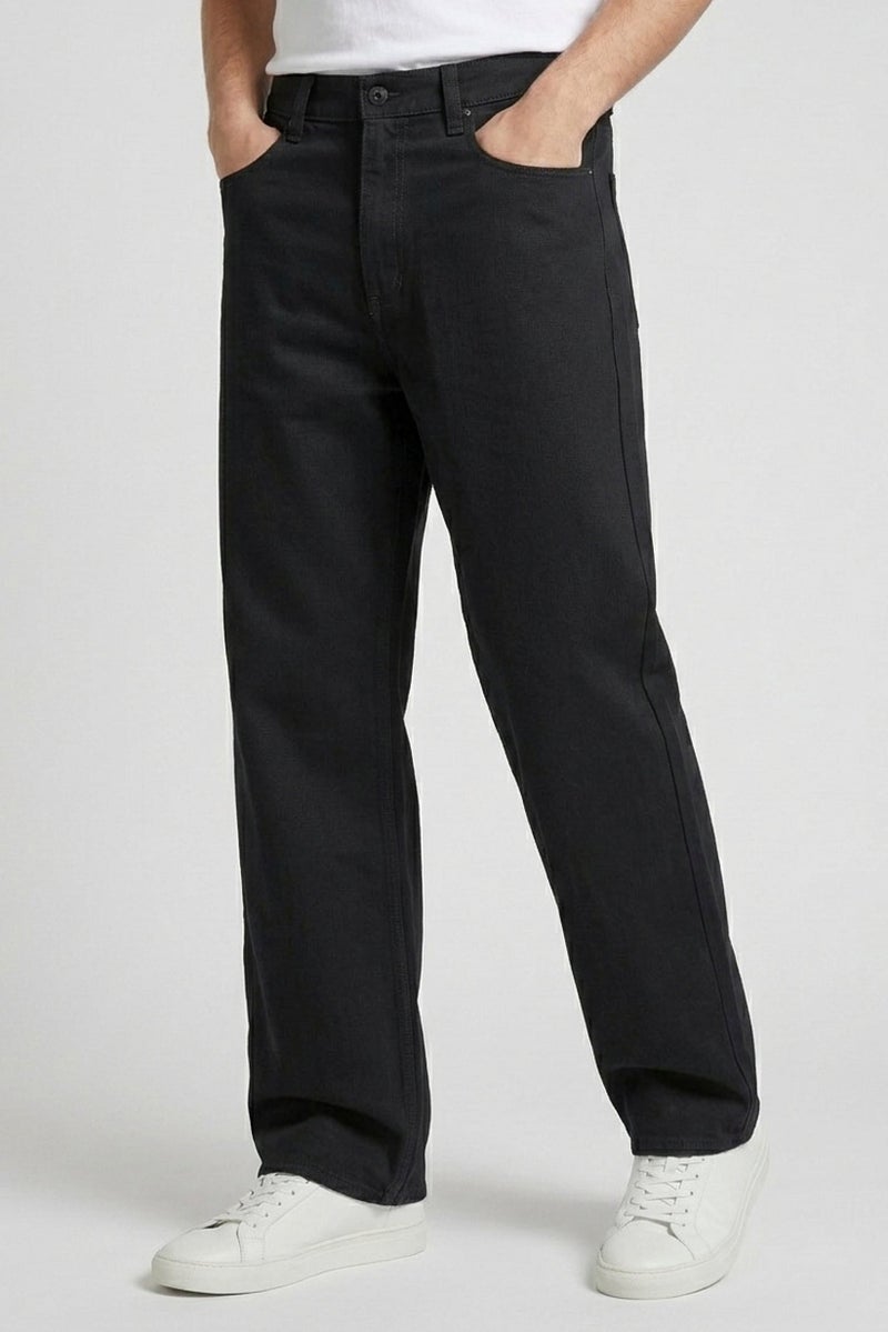 G-Star RAW Asos Design Men Straight Solid Non Stretchable Denim, Black - Image 1