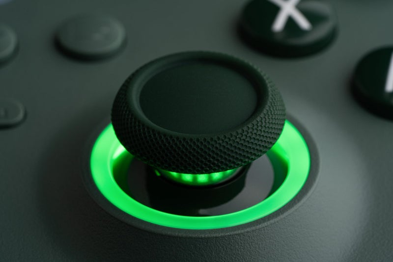 8Bitdo Ultimate C Wired Controller for Xbox with Hall Effect Joysticks and Triggers, RGB Lighting Fire Ring, Compatible with Xbox Series X|S, Xbox One, Windows 10/11- Officially Licensed (Dark Green)