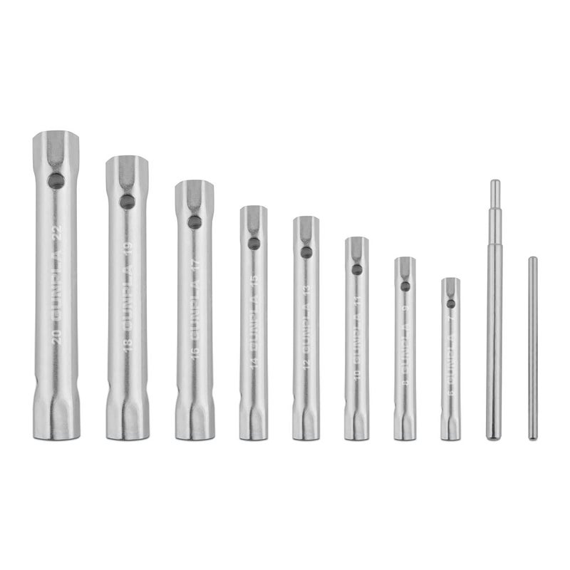 Gunpla 10 Pieces Box Spanners Set with 2 Tommy Bars, Multi Size Tap Monoblock Professional Tubular Spanner Kit Metric 6x7mm – 20x22mm Heavy Duty Double Ended Box Wrenches Plumber Tools for Water Taps - Image 2