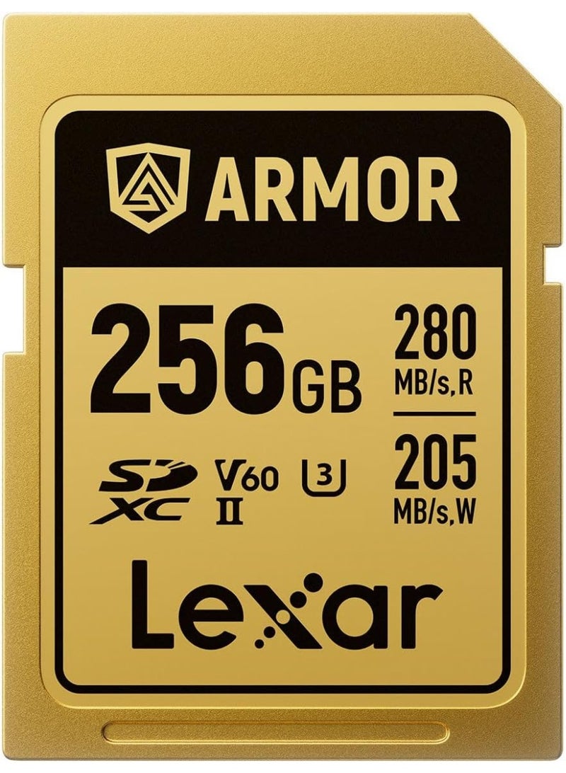 ليكسار ARMOR SD 256GB Gold Pro 280MB/s V60 256 GB - Image 1