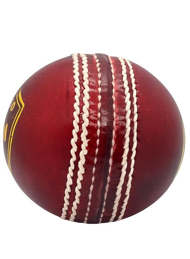 BOXCO Hand Made Cricket Leather Ball Pack of 6 Venom Red Ideal for Club T20 One Day and Test Matches Durable Four Piece Hand Stitched with Excellent Grip (Pack of 6) - Image 5