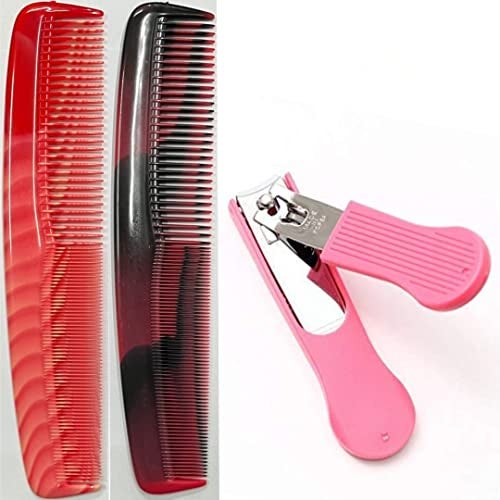Maple Detangling Premium Dressing Hair Comb with Nail Cutter Combo Pack for Men,Women (Multicolour), Pack of 3 - Image 5