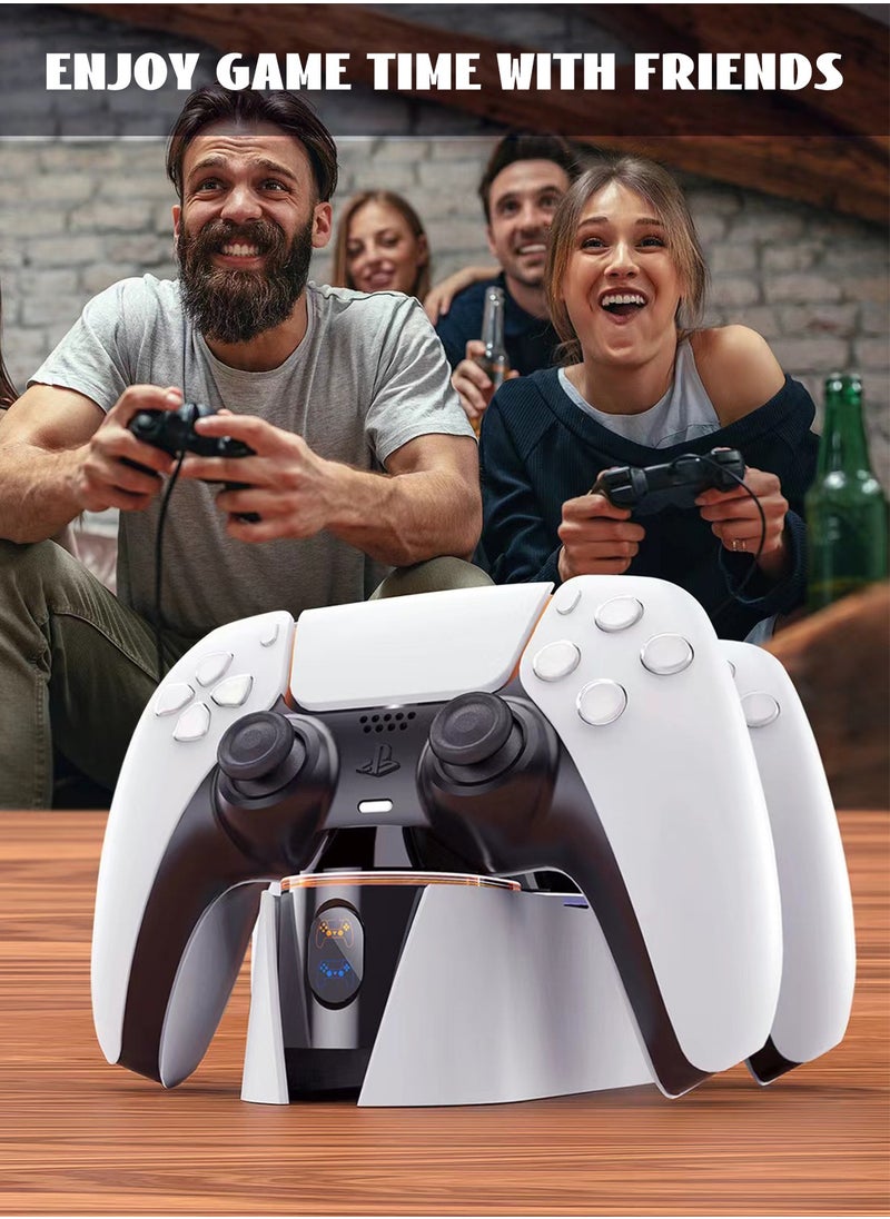 Generic - PS5 Controller Charger Station for PlayStation 5 Dualsense Controllers with LED Light Dual Stand Charger Dock, PS5 Controller Charging Station Accessories for PlayStation 5 Faceplates DualSense Edge - Image 1