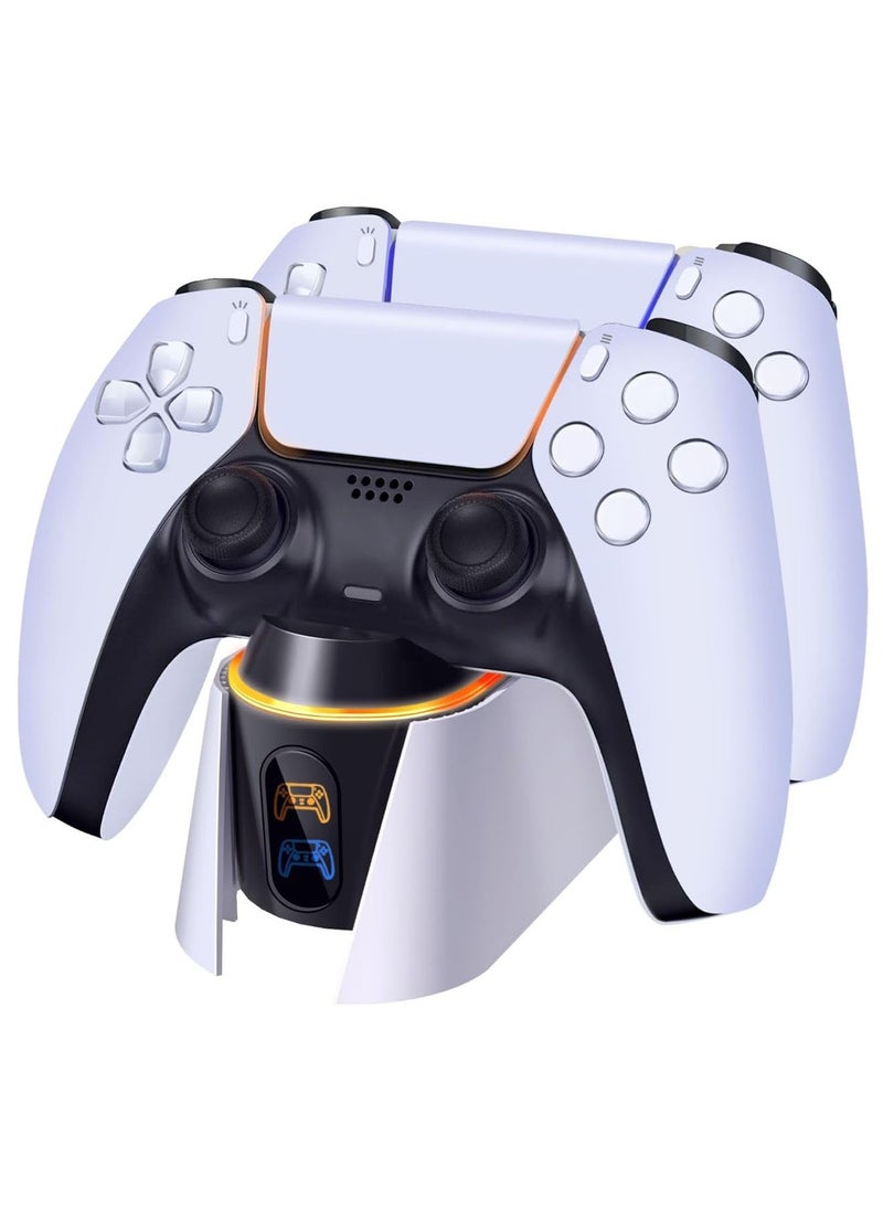 Generic - PS5 Controller Charger Station for PlayStation 5 Dualsense Controllers with LED Light Dual Stand Charger Dock, PS5 Controller Charging Station Accessories for PlayStation 5 Faceplates DualSense Edge - Image 1