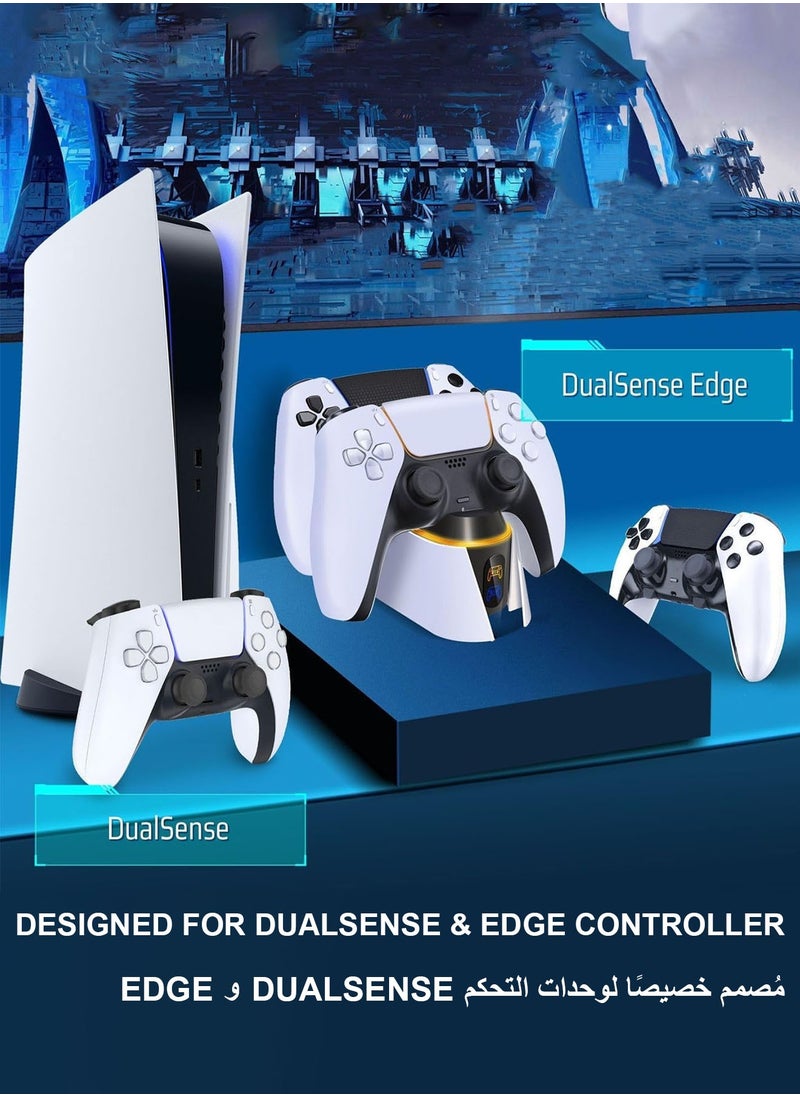 Generic - PS5 Controller Charger Station for PlayStation 5 Dualsense Controllers with LED Light Dual Stand Charger Dock, PS5 Controller Charging Station Accessories for PlayStation 5 Faceplates DualSense Edge - Image 1