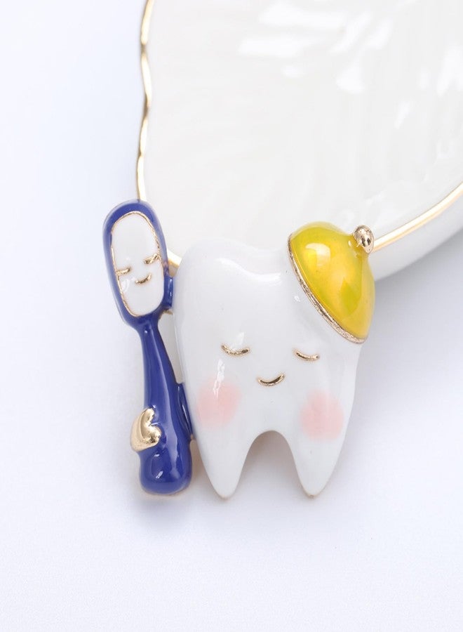RLHRNDE Dental Brooch Pins for Doctor Teacher Fashion Teeth Tooth Enamel Brooch Summer Cartoon Health Logo Pins Dainty Medical Jewelry Souvenir Gift (Style C) - Image 5