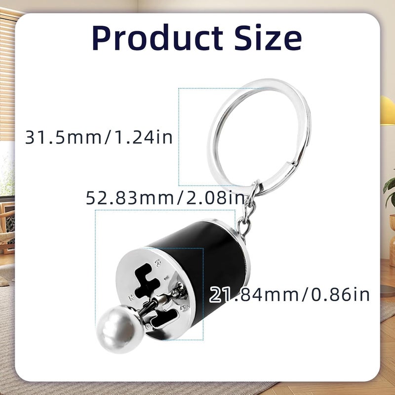 Flylin 5PCS Auto Shifter Keychain Set - Multi-Color Alloy Metal Key Rings - Image 2