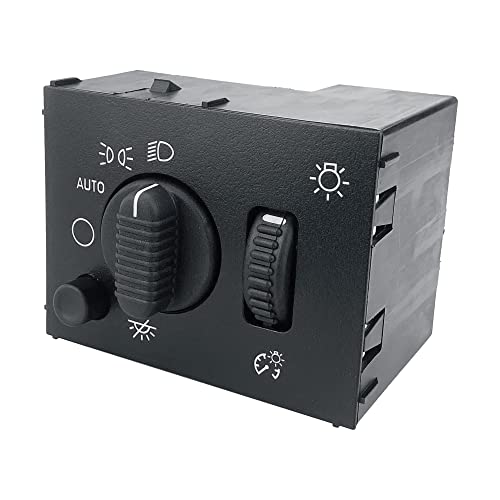 PANNUOSCS Headlight Switch - Compatible with 2003-2006 Chevy Silverado Suburban Tahoe Avalanche GMC Sierra Yukon Cadillac Escalade Headlamp Dimmer Switch Replace# 19381535 - Image 1
