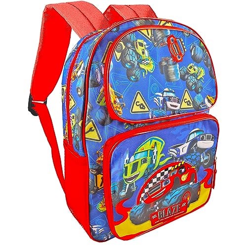 Blaze and the Monster Machines Backpack Set - 16" Monster Truck Book Bag, Water Bottle, Stickers, More | Blaze School Supplies Bundle - Image 2