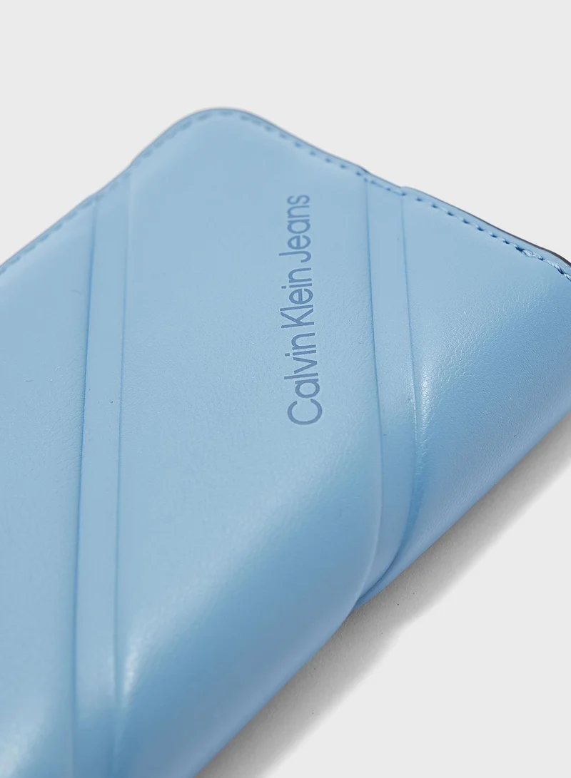 Calvin Klein Jeans Quilted Medium Zip Around Purse