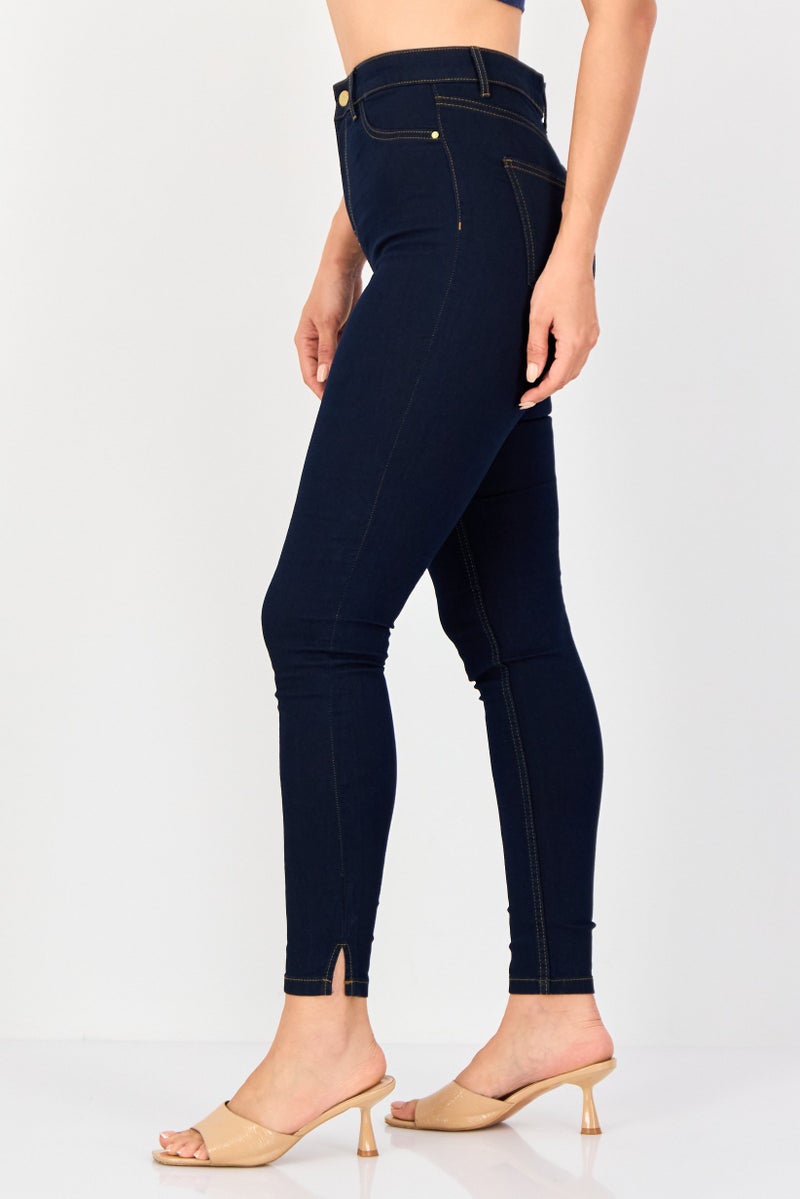 ONLY Jdy By Only Women Regular Fit Solid Stretchable Jeans, Navy - Image 2