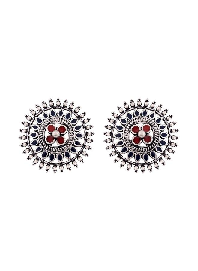 VOYLLA Mandala Floral Stud Earrings - Image 2