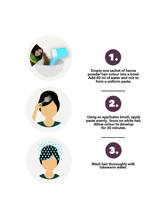 Dabur صبغة شعر الحناء 100% تغطية للشيب بدون أمونيا برقوق 60 جرام - Image 5