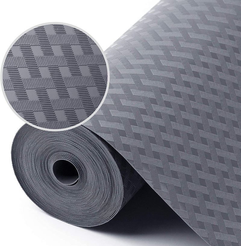 Shelf Liners for Kitchen Cabinets Refrigerator Liners Waterproof OilProof Kitchen Cupboard Liner NonSlip Drawer Mats EVA Material Non Adhesive Fridge Liner for Shelves Gray 118 x 3937 inches