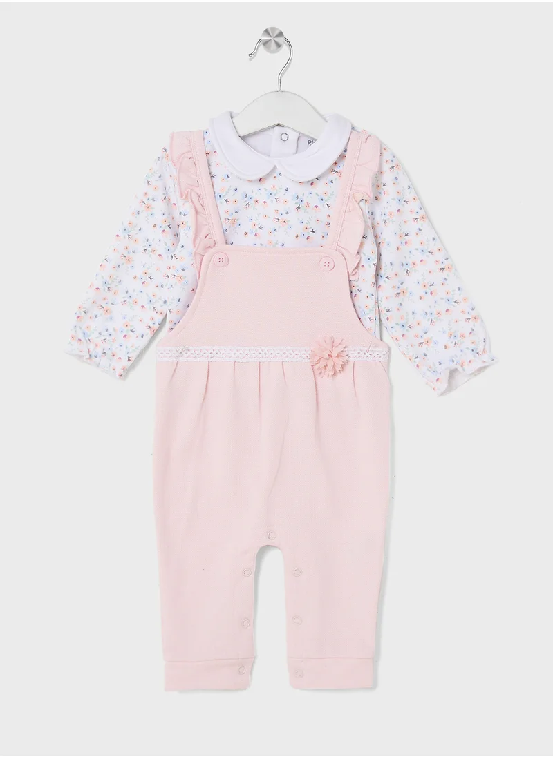 ريبلز مع نمشي Infants Girls Dungarees