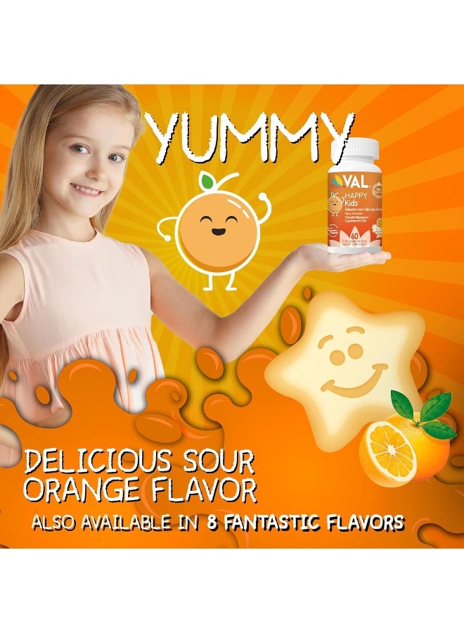 VAL Chewable Magnesium for Kids, Relaxation and Calm Formula, Glycinate, Citrate, Taurate, Vitamin B6, D, C, Natural Orange Flavor, Sugar Free, Gluten Free, Non-GMO, 60 Chewable Tablets - Image 4