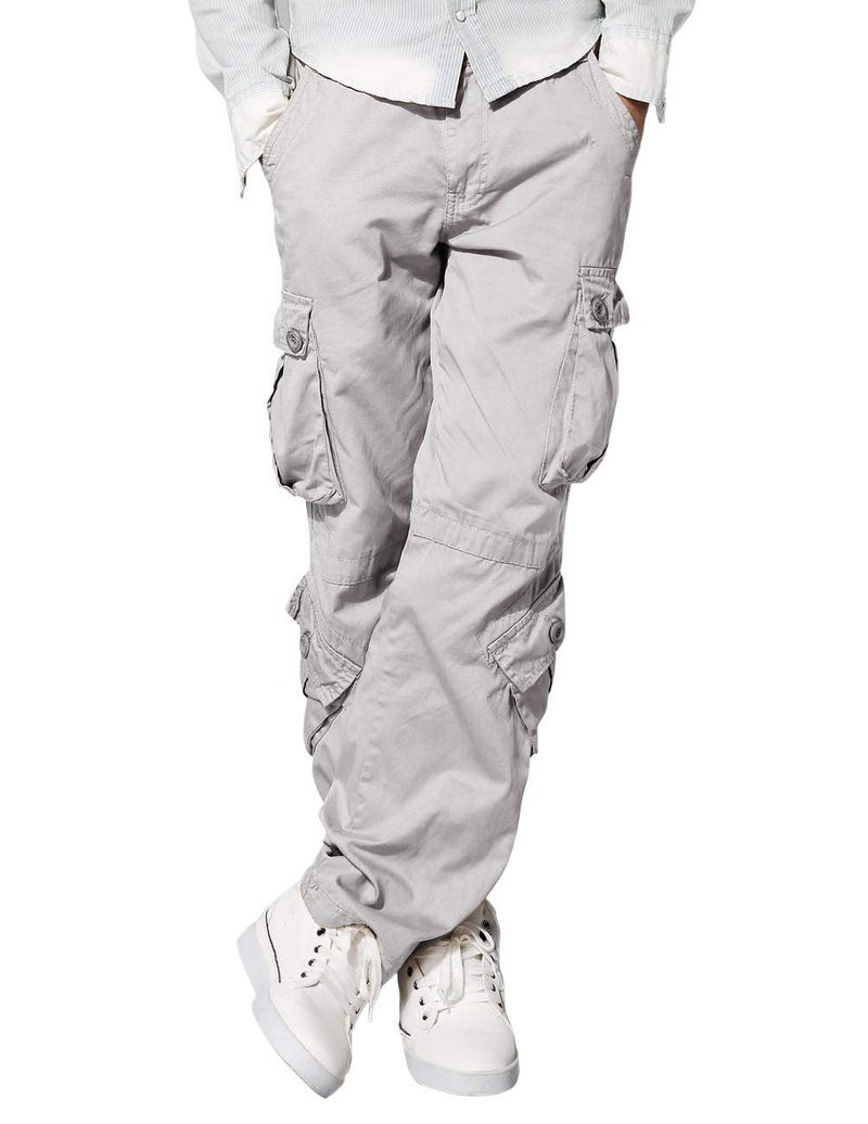 Match Mens Wild Cargo Pants 6053 Silver Gray 34