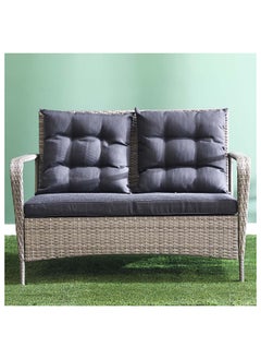 DANUBE HOME Rosa 4-Seater Outdoor Sofa Set Metal Frame Modern Garden Furniture Grey  - Image 4
