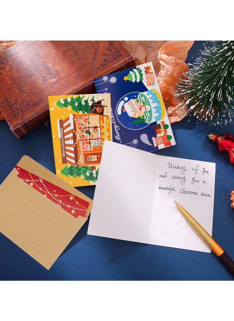 The BZ Company The BZ Company - (Pack of 24) Christmas Greeting Cards - 24 Christmas Cards with 24 Envelopes - Christmas Tree Decorations Merry Xmas Cards for Christmas Decoration School Party Invitation  - Image 5