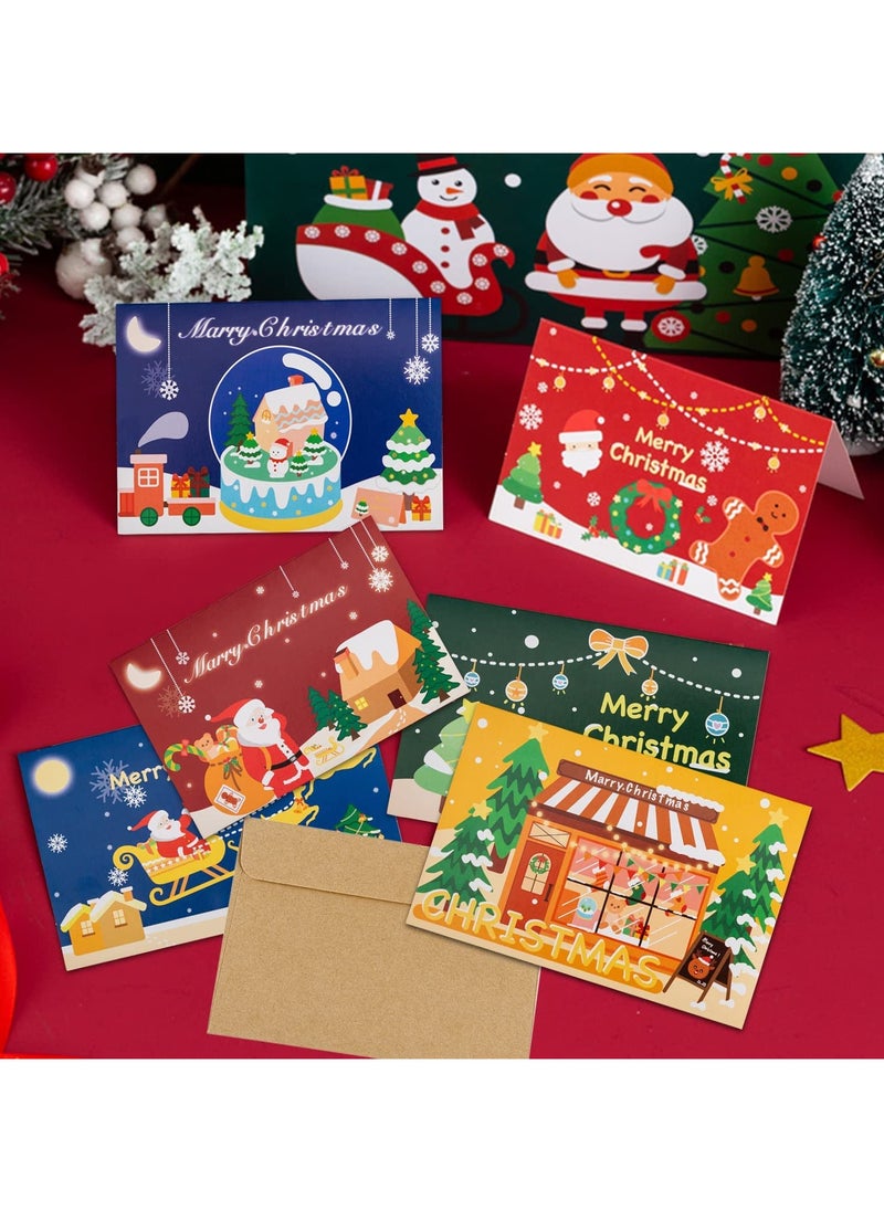 The BZ Company The BZ Company - (Pack of 24) Christmas Greeting Cards - 24 Christmas Cards with 24 Envelopes - Christmas Tree Decorations Merry Xmas Cards for Christmas Decoration School Party Invitation  - Image 4