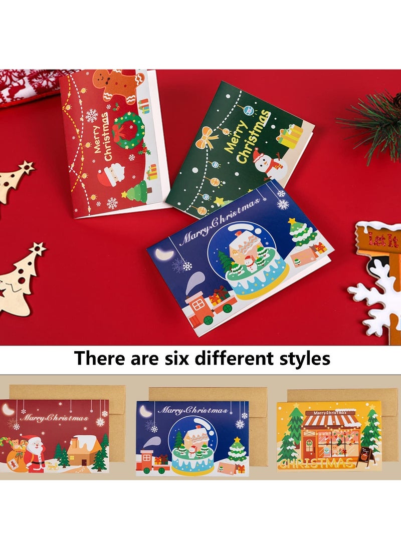 The BZ Company The BZ Company - (Pack of 24) Christmas Greeting Cards - 24 Christmas Cards with 24 Envelopes - Christmas Tree Decorations Merry Xmas Cards for Christmas Decoration School Party Invitation  - Image 2
