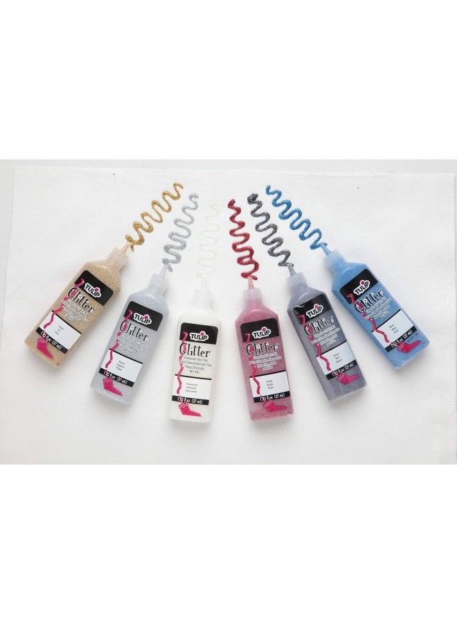 Tulip 17581 Dimensional Metallic Fabric Paint  6-Pack  Glitter   1.25 Fl Oz  Pack Of 6 - Image 2