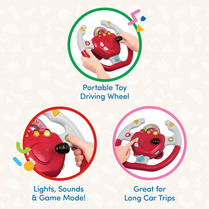 Battat â€“ Interactive Steering Wheel â€“ Portable Car Toy â€“ Kids Games & Songs â€“ Toddler Road Trip â€“ 2+ Years â€“ Geared to Steer - Image 4