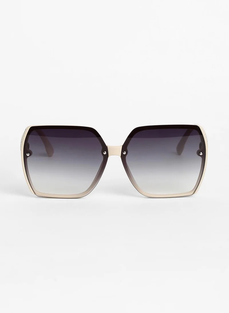 Haute Sauce The Glint Block Oversized Sunglasses