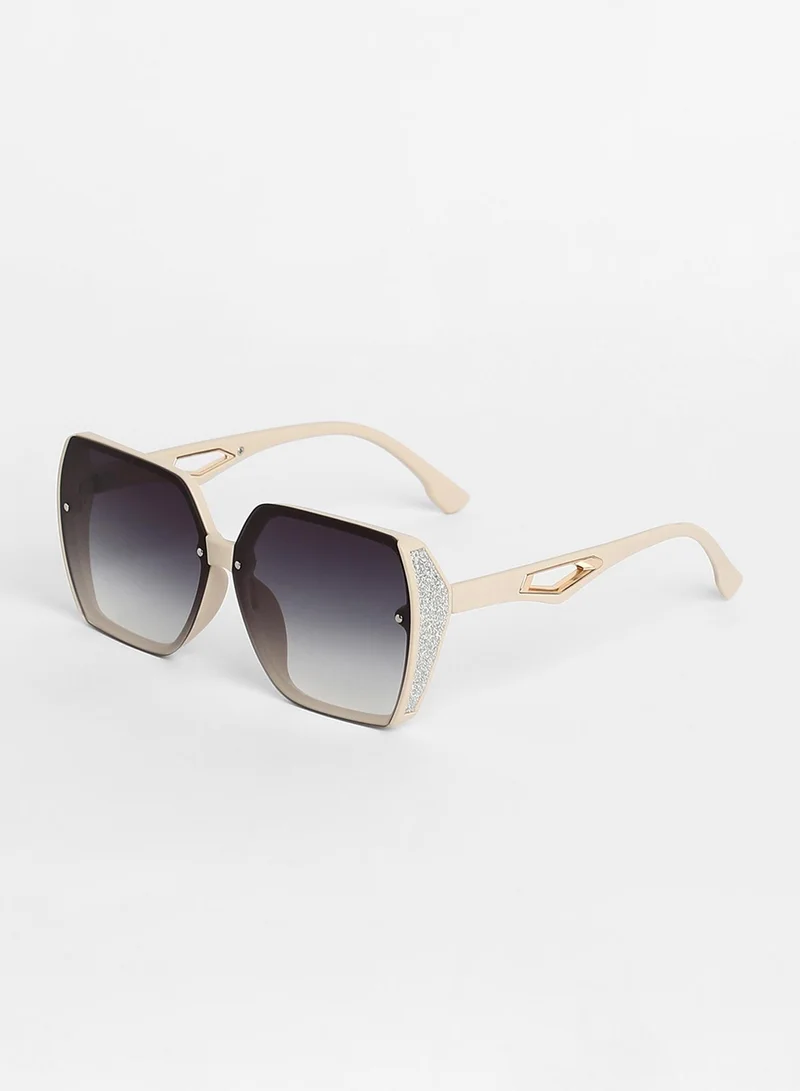 Haute Sauce The Glint Block Oversized Sunglasses