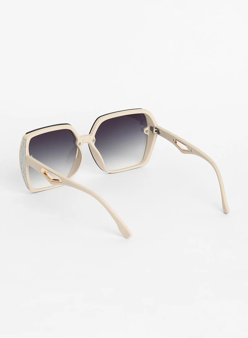Haute Sauce The Glint Block Oversized Sunglasses