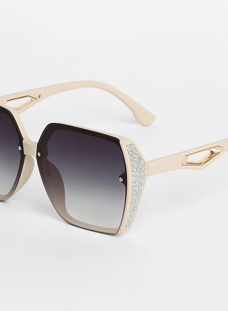 Haute Sauce The Glint Block Oversized Sunglasses