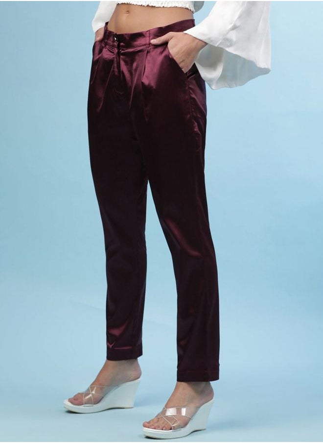 Freehand Women Tapered Solid Mid-Rise Pants  - Image 4