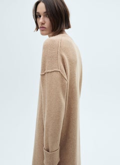 MANGO Knitted Dress With Ribbed Finishes  - Image 3