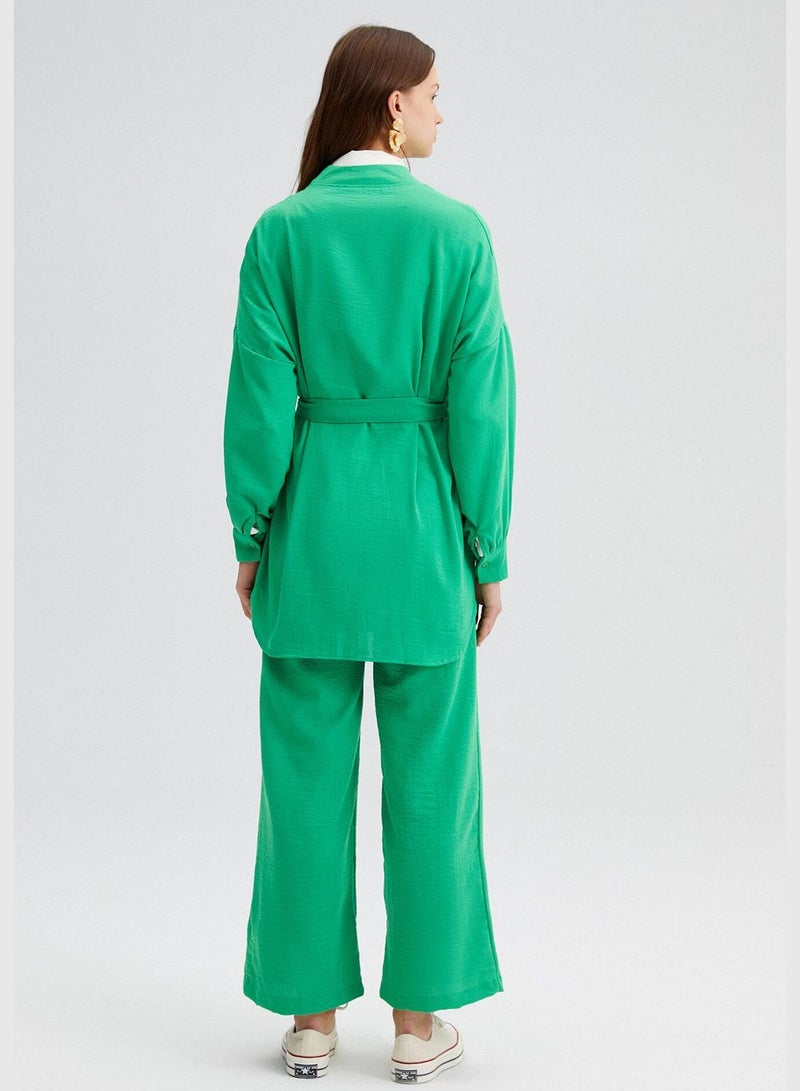 Touche طقم كيمونو بمظهر الكتان - Image 3