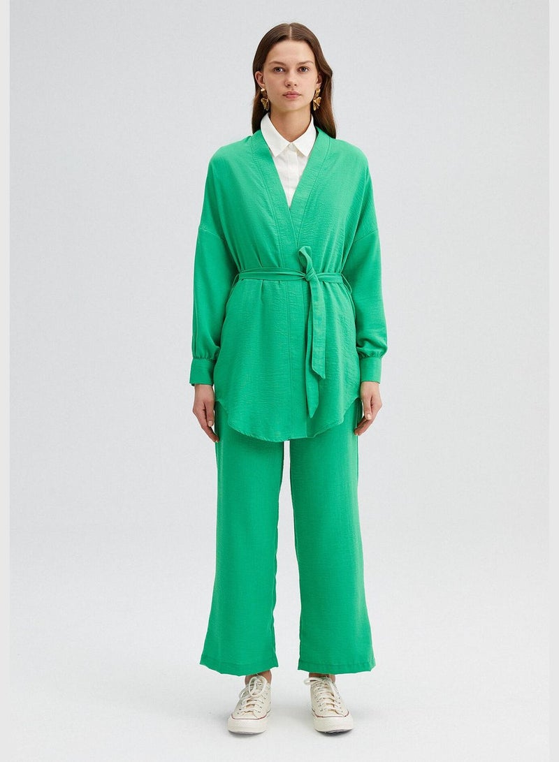 Touche طقم كيمونو بمظهر الكتان - Image 5