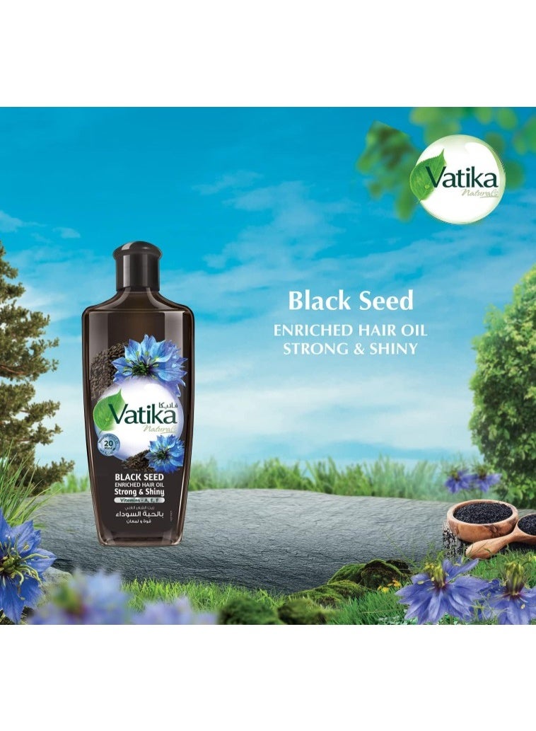 Vatika Naturals Enriched Hair Oil Strength & Shine Blackseed 200 ml - Image 2