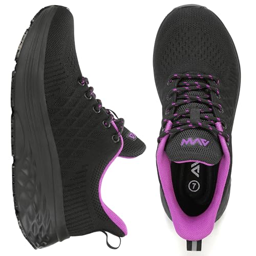 AVW Womens Non Slip Work Shoes Lightweight Comfortable Sneakers Food Service Chef Kitchen Shoes Purple - Image 3