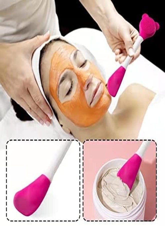 UNMEPOINT Facial Cleansing Brush, 2 in 1 Silicone Face Mask Brush & Face Scrubber, For Exfoliating, Massaging, Remove Blackheads, Makeup Skincare Removal - Image 4