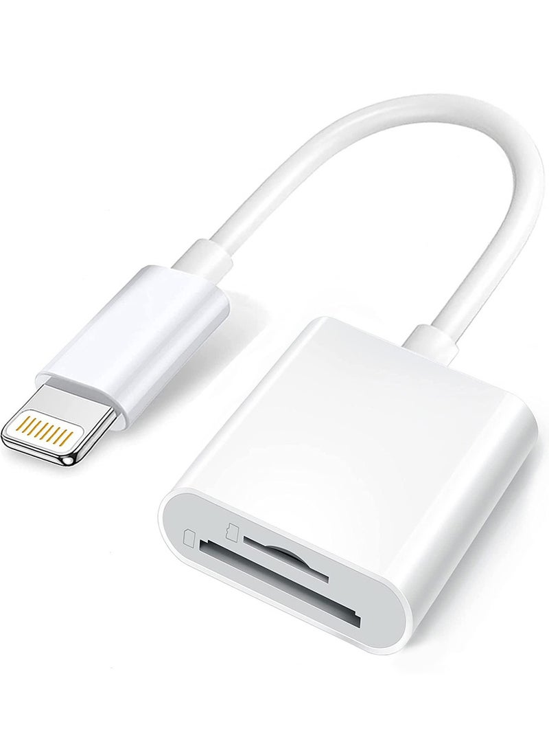 سوبر زي يوث - قارئ بطاقات SD لأجهزة iPhone/iPad، قارئ بطاقات Micro SD مزود بفتحات مزدوجة متوافق مع iPhone - Image 1