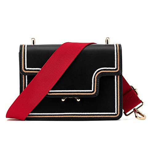 ZOOEASS Wide Shoulder Strap (Solid),Adjustable Replacement Belt Crossbody Canvas Bag Handbag (Red) - Image 4