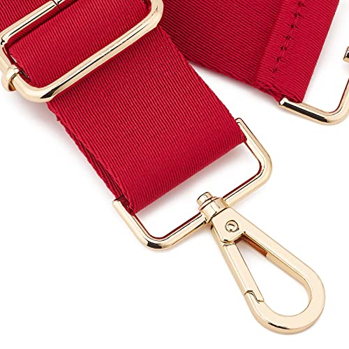 ZOOEASS Wide Shoulder Strap (Solid),Adjustable Replacement Belt Crossbody Canvas Bag Handbag (Red) - Image 2