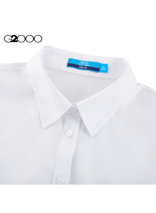 G2000 Women's Spring/summer Long Sleeve Shirt With Bow Tie/skin-friendly Cotton White 34 - Image 2