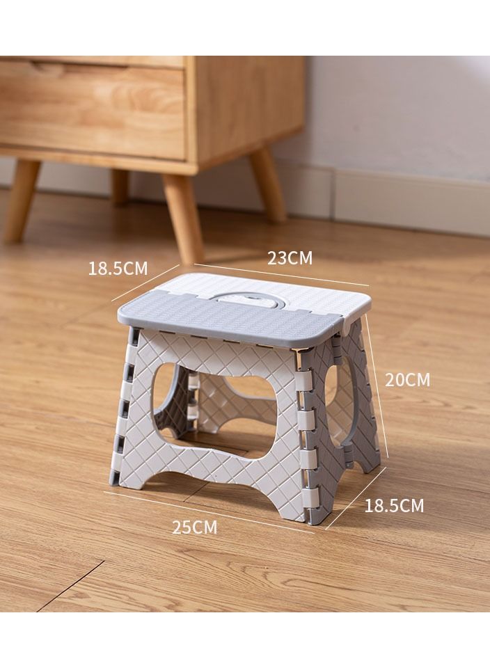 Portable Home Outdoor Folding Stool, Gray - Image 1