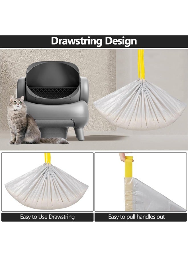 L&E 80 Count Cat Litter Box Liner Bags,Fits Most Automatic Litter Boxes,Open-Top Self Cleaning Cat Litter Box,10 Unit 1 Roll Super Thick Replaced Waste Bags,27"x13",Receptacles Bags - Image 4