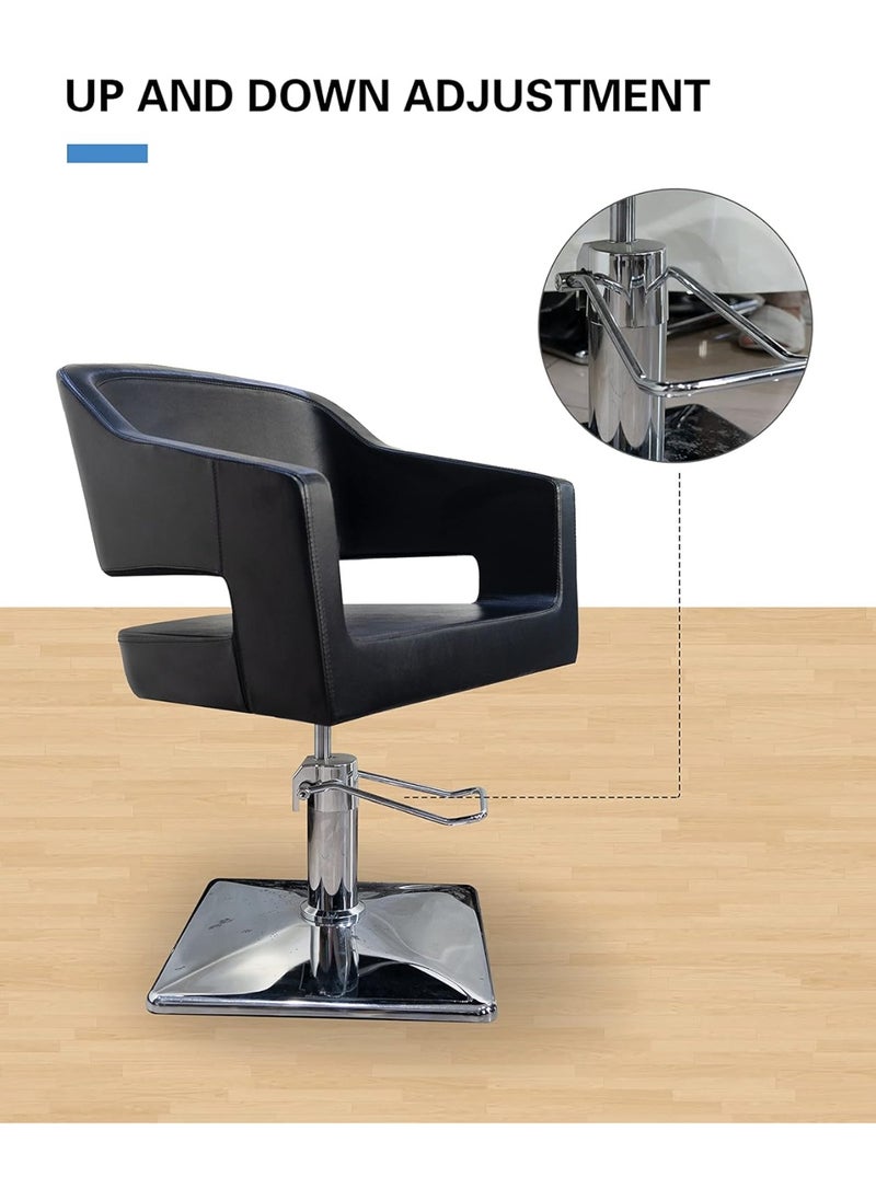 Meishida MEISHIDA Vintage Salon Chair: 360-Degree Hydraulic Rolling Barber Chair, Ideal for Barbershops, Hair Salons, and Spa Use  - Image 5