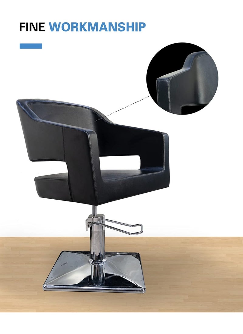 Meishida MEISHIDA Vintage Salon Chair: 360-Degree Hydraulic Rolling Barber Chair, Ideal for Barbershops, Hair Salons, and Spa Use  - Image 2