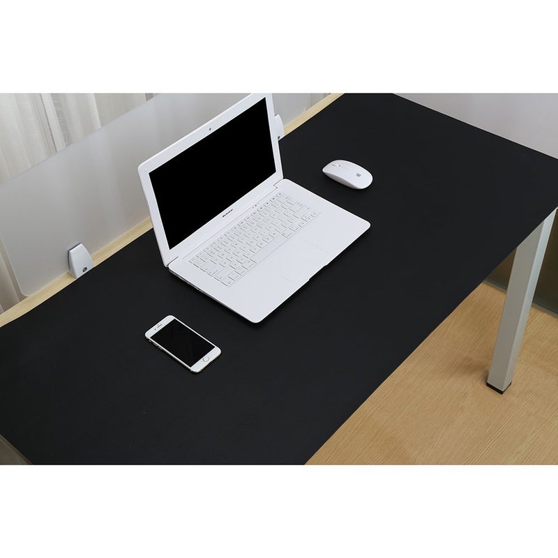 KINGFOM Desk Pad Office Desktop Protecter, PU Leather Desk Mat Blotters Organizer with Comfortable Writing Surface (47.2" x 23.6", Black) - Image 4