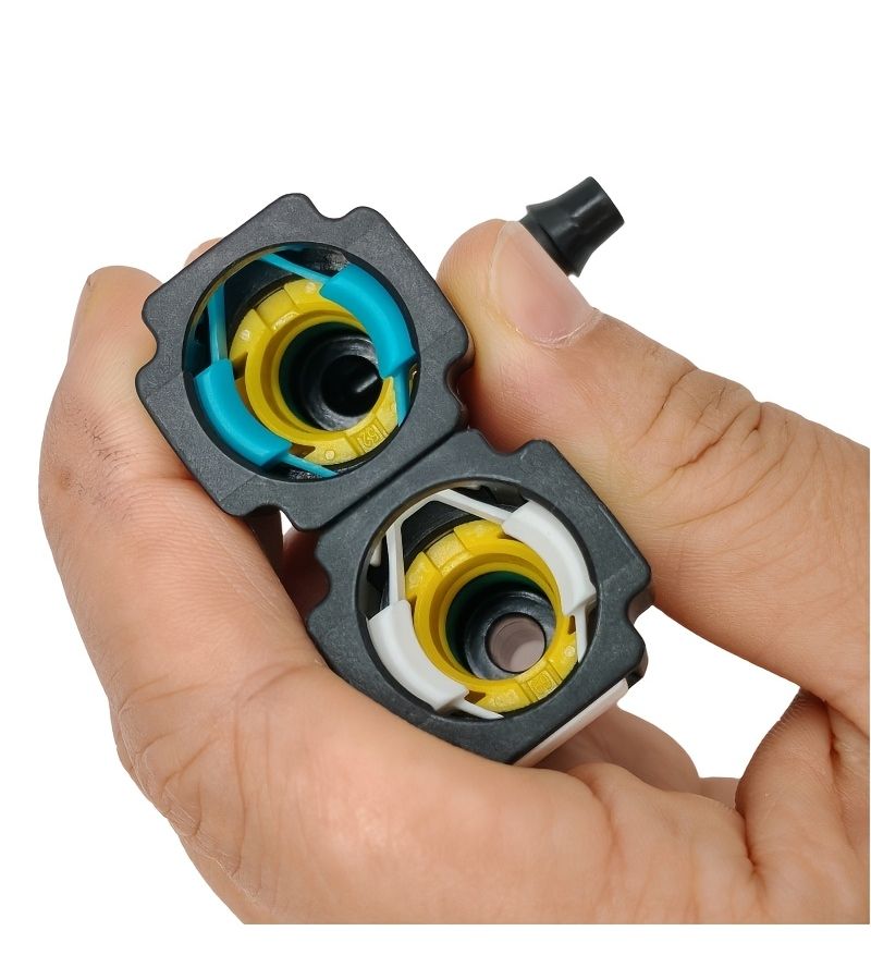9.89mm Fuel Pipe Quick Connector With Double Snap Clips 90 Degree For Nylon Tube 6mm Inner Diameter Gasoline Diesel Fuel Systems 1 Piece - Image 2