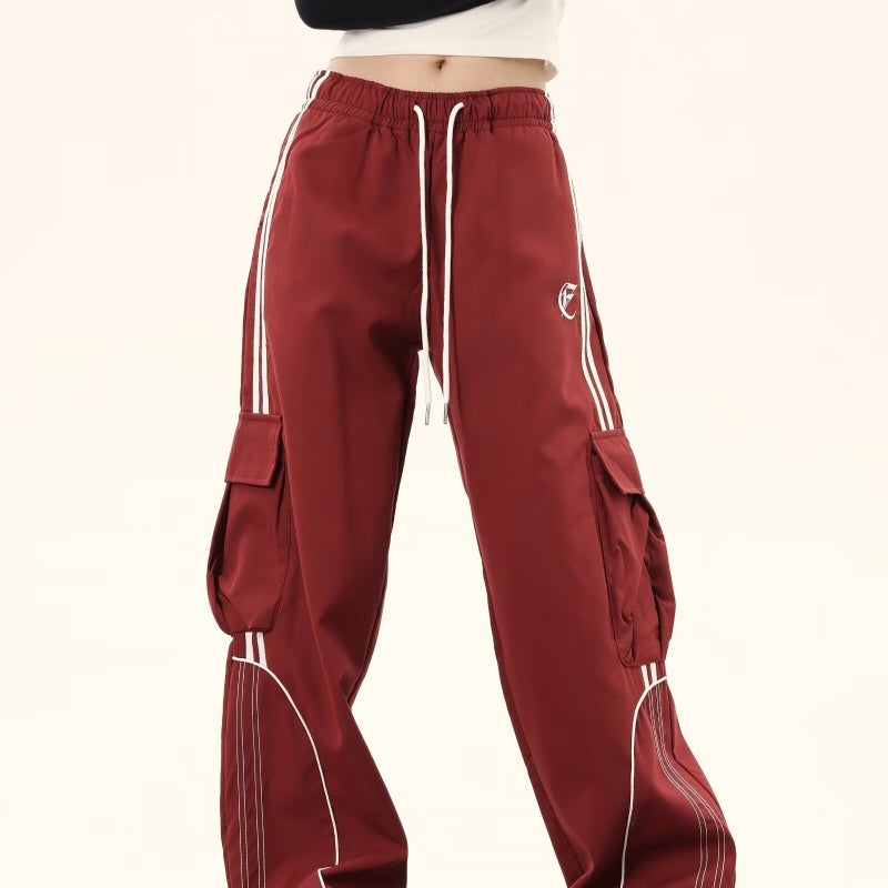 American Sports Hip-Hop Loose Straight Wide Leg Paratroopers Hip-Hop Multi-Pocket Overalls Trendy Casual for Boys and Girls - Image 3