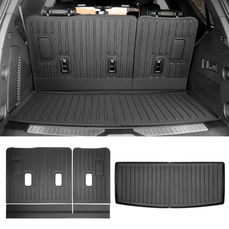 Utiiy Cargo Mat Fit for 20222025 Chevy TahoeGMC Yukon Cargo Liner TPE Seat Back Cover All Weather Backrest Mat for 2024 GMC YukonChevrolet Tahoe AccessoriesCargo LinerSeat Back Cover
